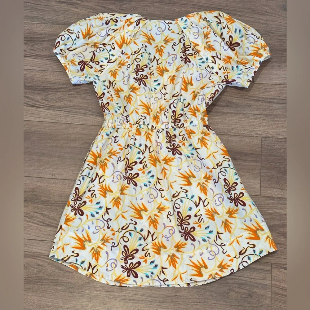 NWOT A.L.C. Mia Cotton Yellow and White Floral Dress Size 2 - Picture 8 of 11
